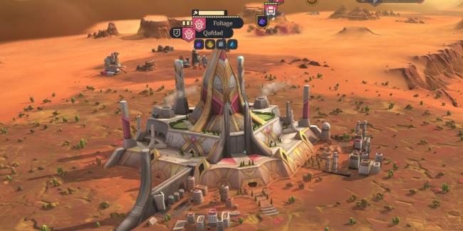 Foliage, the capital city for House Ecaz, in Dune: Spice Wars